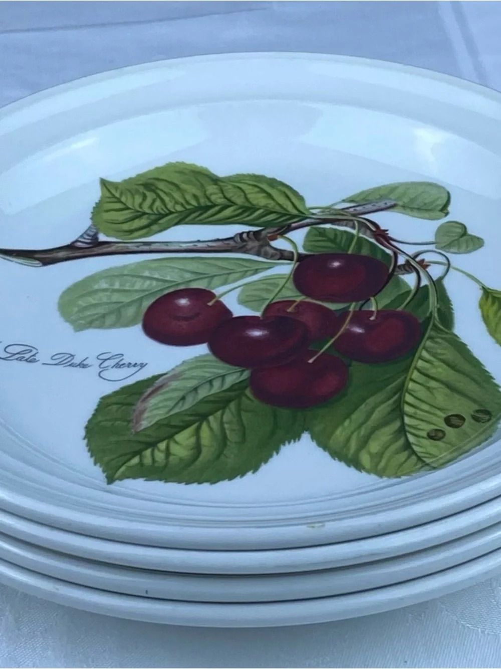 Set of 4 Vintage Portmeirion Pomana Dessert Plates 7.35” Fruit Goddess Design